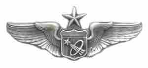 Air Force Senior Astronaut Badge Old Silver Metal Finish