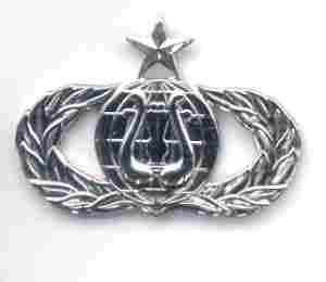 Air Force Senior Band Badge Chrome Emblem For Uniform
