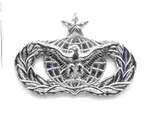 Air Force Senior Law Enforcement Badge Chrome Finish