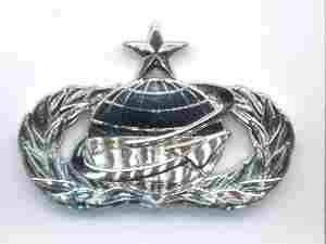 Air Force Senior Manpower And Personnel Badge Chrome Finish