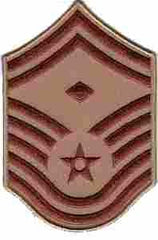 AIR FORCE SENIOR MASTER SERGEANT CHEVRON ON DESERT CLOTH - Saunders Military Insignia