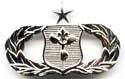 Air Force Senior Meteorologist Badge Wing Chrome Metal