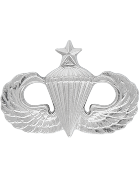 Air Force Senior Miniature Parachute Badge Silver Finish