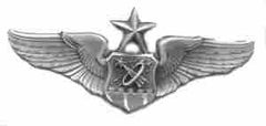 Air Force Senior Navigator Astronaut badge in old silver badge - Saunders Military Insignia