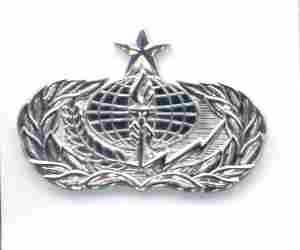 Air Force Senior Service Badge Chrome Metal Insignia