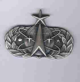 Air Force Senior Space Operations badge in old silver finish - Saunders Military Insignia