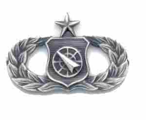 Air Force Senior Weapons Controller Badge in Silver Finish