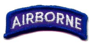 Airborne Tab Blue and White full color patch