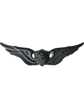 Aircraft crewman badge in black metal - Saunders Military Insignia