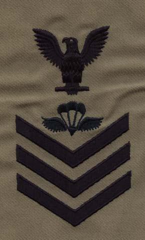 Aircrew Survival Equipment man US Navy Rating in Khaki - Saunders Military Insignia