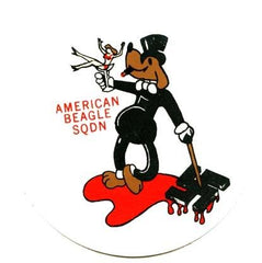 American Beagle Squadron Patch, leather, handpainted - Saunders Military Insignia
