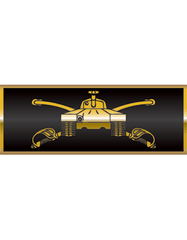 Armor branch of service badge bumper sticker by Saunders Military Insignia