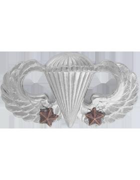 Army Basic Combat Parachute badge with 2 Jumps - Saunders Military Insignia