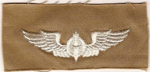 Army Bombardier wing in tan sew on cloth. by Saunders Military Insignia