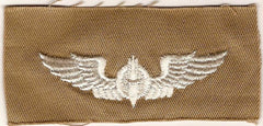 Army Bombardier wing in tan sew on cloth. by Saunders Military Insignia