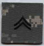 Army Corporal rank inisgnia in ACU with Velcro by Saunders Military Insignia