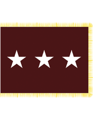 Army Lieutenant General Flag With Pole Hem And Fringe - Saunders Military Insignia