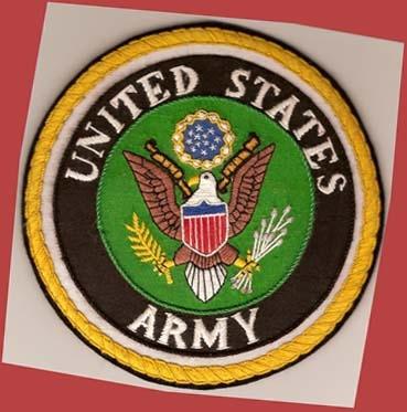 Army Logo Custom Handmade cloth patch by Saunders Military Insignia