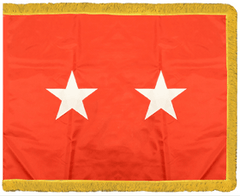 Army Major General Flag With Pole Hem And Fringe by Saunders Military Insignia
