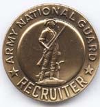 Army National Guard Recruiter Bronze Badge by Saunders Military Insignia
