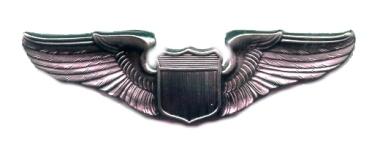 Army Pilot Wing in silver ox finish by Saunders Military Insignia