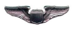 Army Pilot Wing in silver ox finish by Saunders Military Insignia