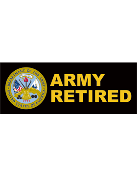 Army Retired bumper sticker by Saunders Military Insignia