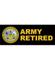 Army Retired bumper sticker by Saunders Military Insignia