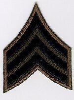 Army Sergeant subdued Sleeve size chevron by Saunders Military Insignia