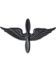 Aviation Officer Army branchof service badge in black metal - Saunders Military Insignia