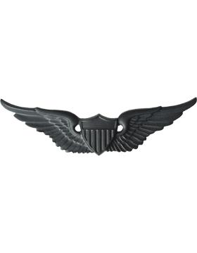 Aviator badge or wing in black metal - Saunders Military Insignia