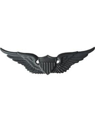 Aviator badge or wing in black metal - Saunders Military Insignia