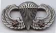 Basic Combat Parachutist wing 2 Jumps in silver OX by Saunders Military Insignia