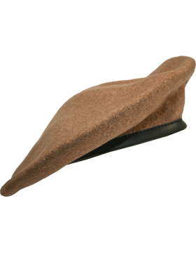 Beret in Ranger Tan Color with sweat band by Saunders Military Insignia