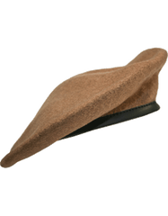 Beret in Ranger Tan Color with sweat band by Saunders Military Insignia