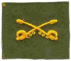 Cavalry, Badge, cloth, Olive Drab by Saunders Military Insignia