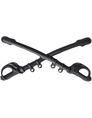 Cavalry Officer Army branch of service badge in black metal - Saunders Military Insignia