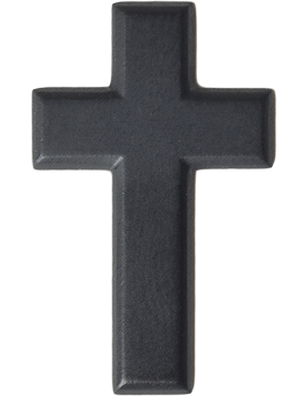 Chaplain Christian Officer Army branch of service badge in black metal by Saunders Military Insignia