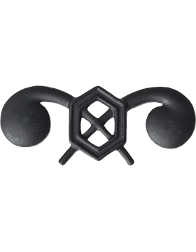 Chemical Officer Army branch of service badge in black metal