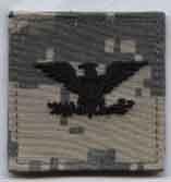 Colonel Army ACU Rank with Velcro by Saunders Military Insignia