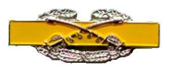 Combat Cavalry minature badge in Enameled Metal by Saunders Military Insignia