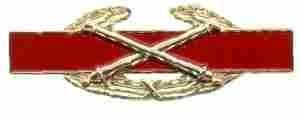 Combat Field Artillery Badge in Enamel Metal by Saunders Military Insignia