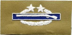 Combat Infantry 3rd Award Badge, cloth, tan by Saunders Military Insignia