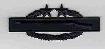 Combat Infantry 3rd Award badge in black metal by Saunders Military Insignia