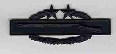 Combat Infantry 3rd Award badge in black metal by Saunders Military Insignia