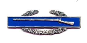 Combat Infantry Miniature badge in silver OX by Saunders Military Insignia