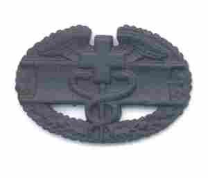 Combat Medic 1st Award  badge in black metal