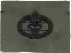 Combat Medic 2nd Award Badge, cloth, Subdued by Saunders Military Insignia