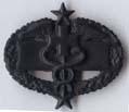 Combat Medic 3rd Award badge in black metal by Saunders Military Insignia