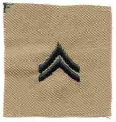 Corporal (E4) Desert Army Collar rank insignia by Saunders Military Insignia